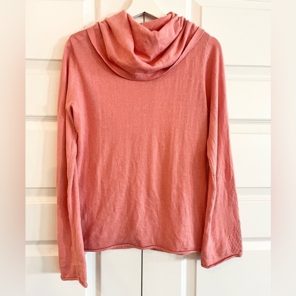 Sundance Catalog Angora Rabbit Hair Cotton Blend Sweater Cowl Neck Pink Womens M - Picture 4 of 8